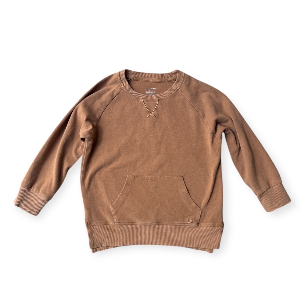 Little Bipsy Kids Brown Long Sleeve Raglan Pocket Pullover  Size 4T 5T